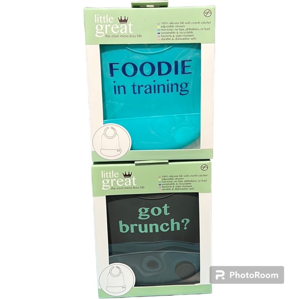 Little great the eton mess-less silicone bibs 2 count